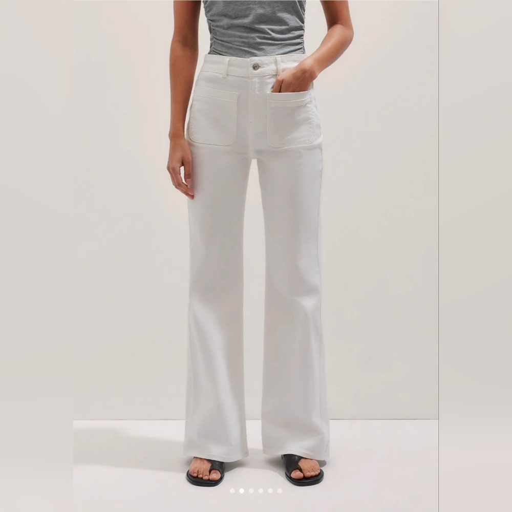 ME+EM Patch Pocket Subtle Flare Jean Off-White Size 30